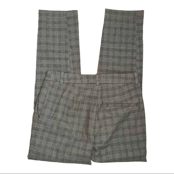 H&M Dress Pants Size 2 Gray Slit Pockets Checkered Pattern - Picture 4 of 8